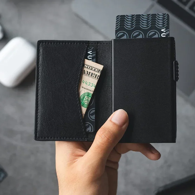 Mens Minimalist Wallet Luxury  - огляд і ціна Card Top Loader