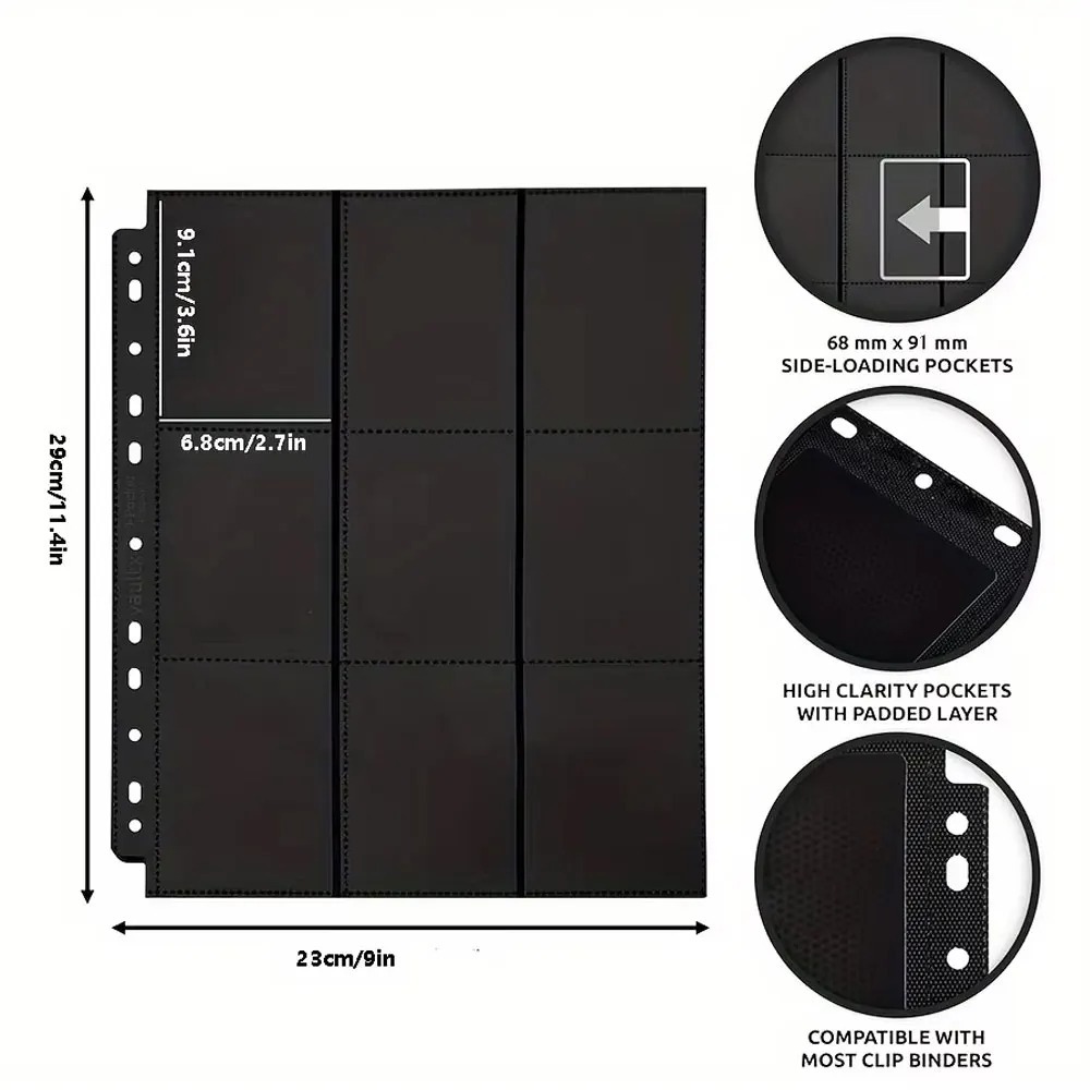 10Pack Black 9-Pocket A4 Tradi - огляд і ціна Trading Card Binder