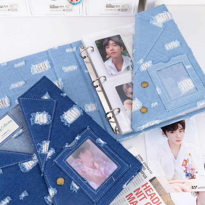 Large A5 Distressed Denim Card - огляд і ціна Pokemon Binder Card