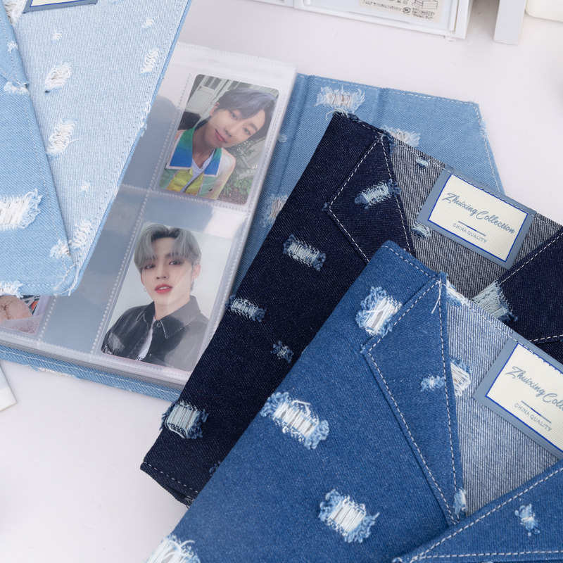 Large A5 Distressed Denim Card - огляд і ціна Pokemon Binder Card