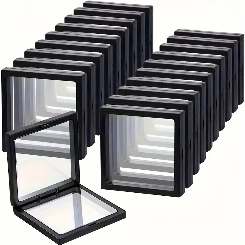 20Pcs Clearview 3D Floating Di - огляд і ціна Display Case Acrylic